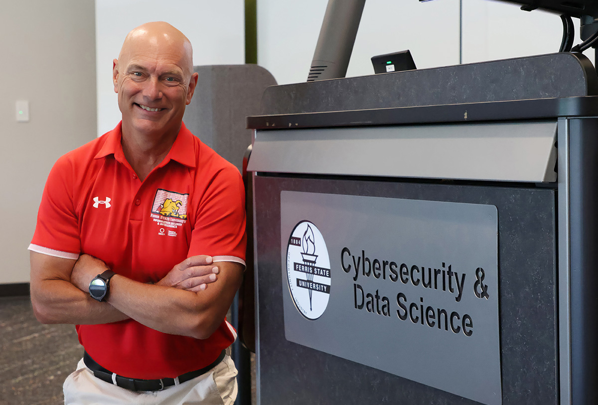 Ferris State University’s Master of Information Security and Intelligence has earned a top ranking in the state of Michigan and it stands among the best nationally, according to U.S. News and World Report. Pictured is Greg Gogolin, director of Ferris State’s Center for Cybersecurity and Data Science. 