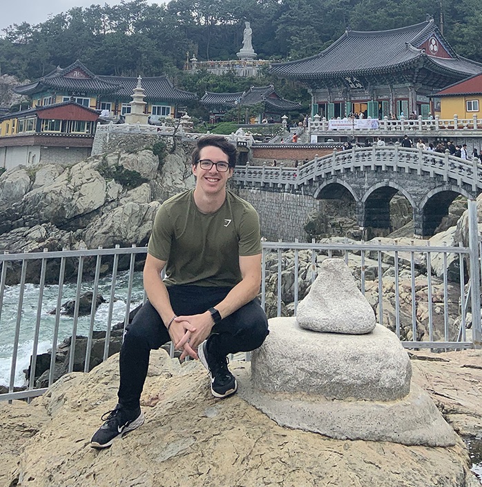 John Wade while studying abroad in South Korea