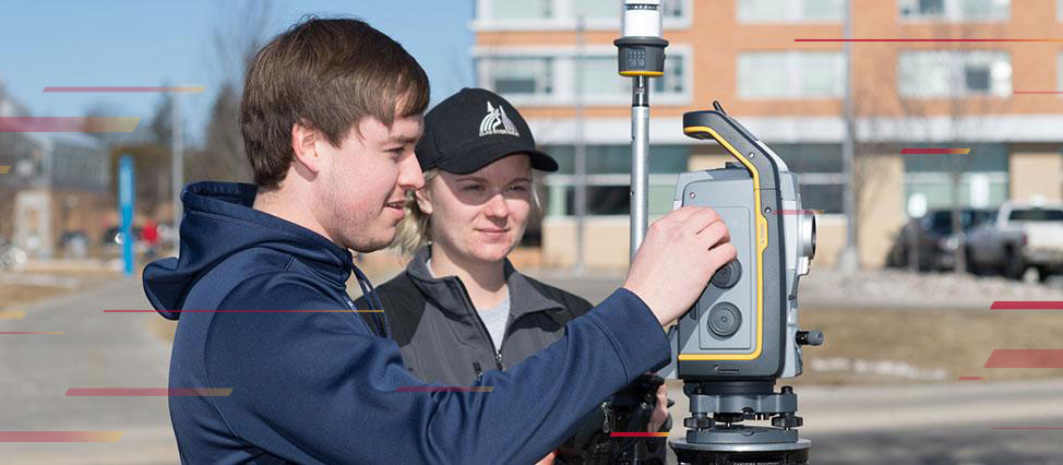 Students surveying