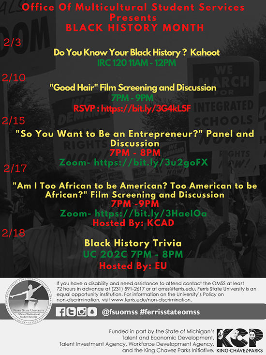 Ferris State University Academic Calendar 2022 Black History Month Activities Intended To Promote Awareness, Entertain  Participants In February