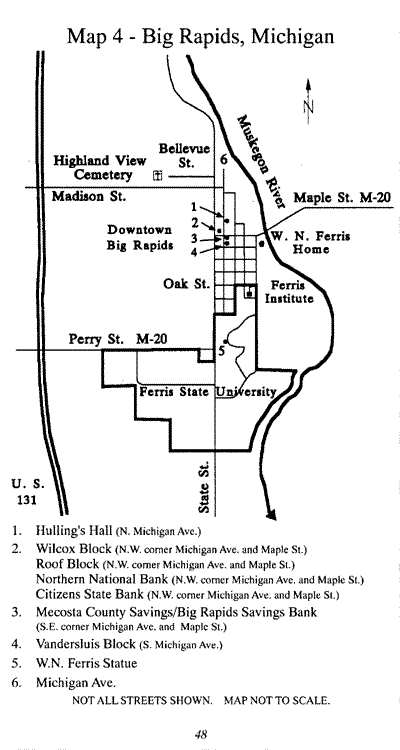 Big Rapids, Michigan Map