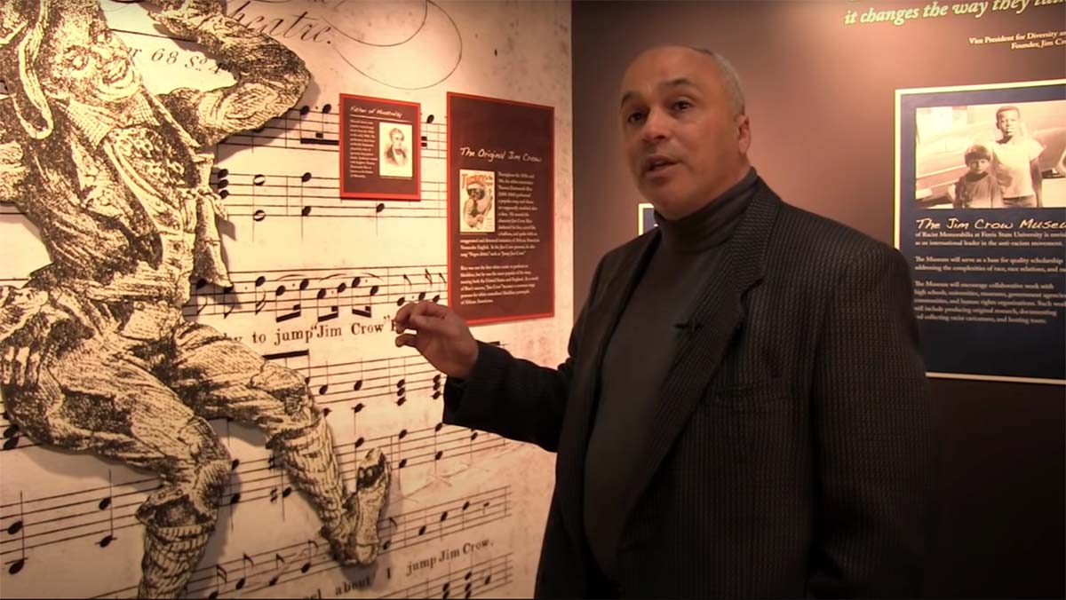 Dr. David Pilgrim providing a tour of the Jim Crow Museum