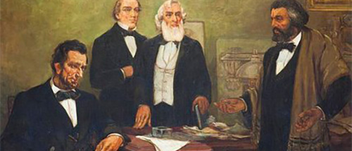 Lincoln and Douglass meeting