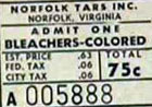 colored bleachers ticket