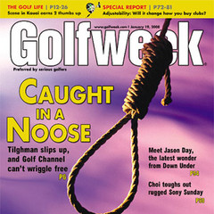 Golfweek cover with noose