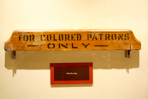 Colored seating bus sign