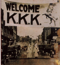 KKK Welcome sign