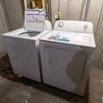 Two Person Apartment Basement Laundry Machine and Dryer 