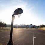 Basketball Area and playground in the back