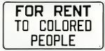For rent colored sign