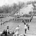 Massed Bands at 1956 Homecoming