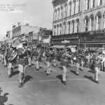 Oct. 8, 1949 Ferris Institute Marching Band at Homecoming Parade