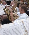 Students playing instruments