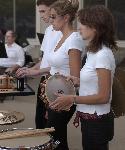 Students playing instruments