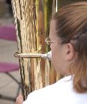 Students playing instruments