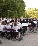 Students playing their music 