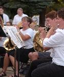 Students playing instruments