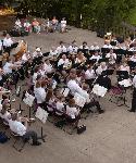 Students playing their instruments 