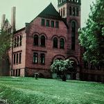 A color photo of Old Main