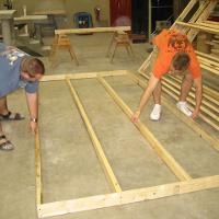 Construction Students Prefab the Paint Enclosure