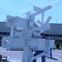 Welding & Construction Students with Grounds Crew Erect SSTS