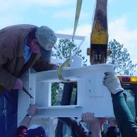 Welding & Construction Students with Grounds Crew Erect SSTS