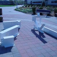 Welding & Construction Students with Grounds Crew Erect SSTS