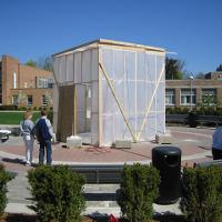 Construction Students Erect On-Site Paint Enclosure