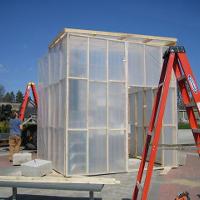 Construction Students Erect On-Site Paint Enclosure