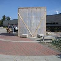 Construction Students Erect On-Site Paint Enclosure