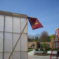 Construction Students Erect On-Site Paint Enclosure