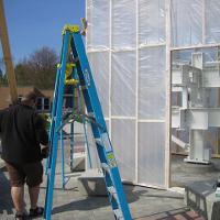 Construction Students Erect On-Site Paint Enclosure