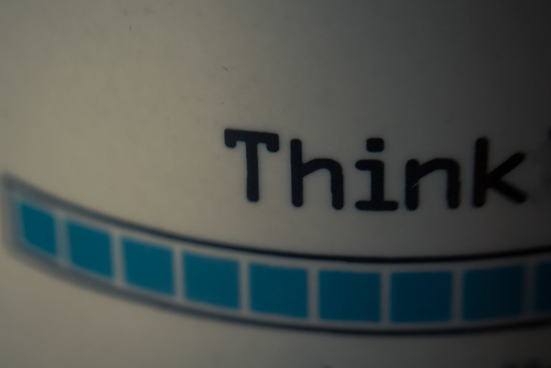 think text on computer