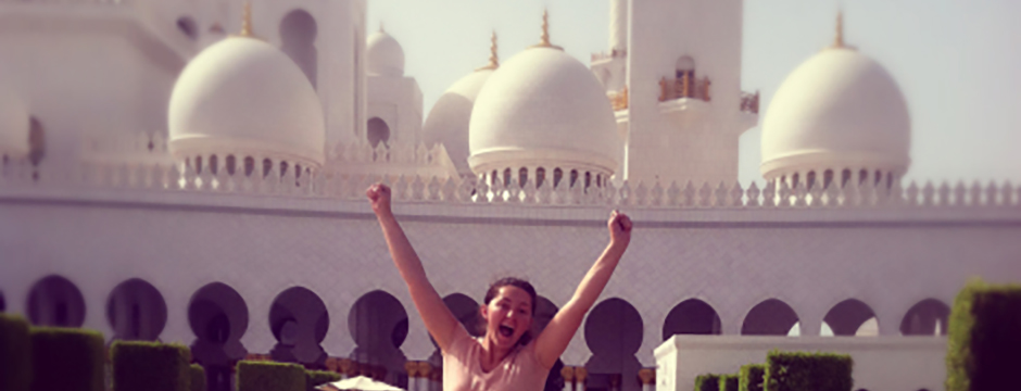 Honors Student Melanie Lobsinger in Dubai