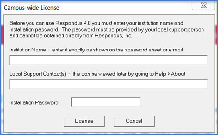 Image of Respondus License dialog box