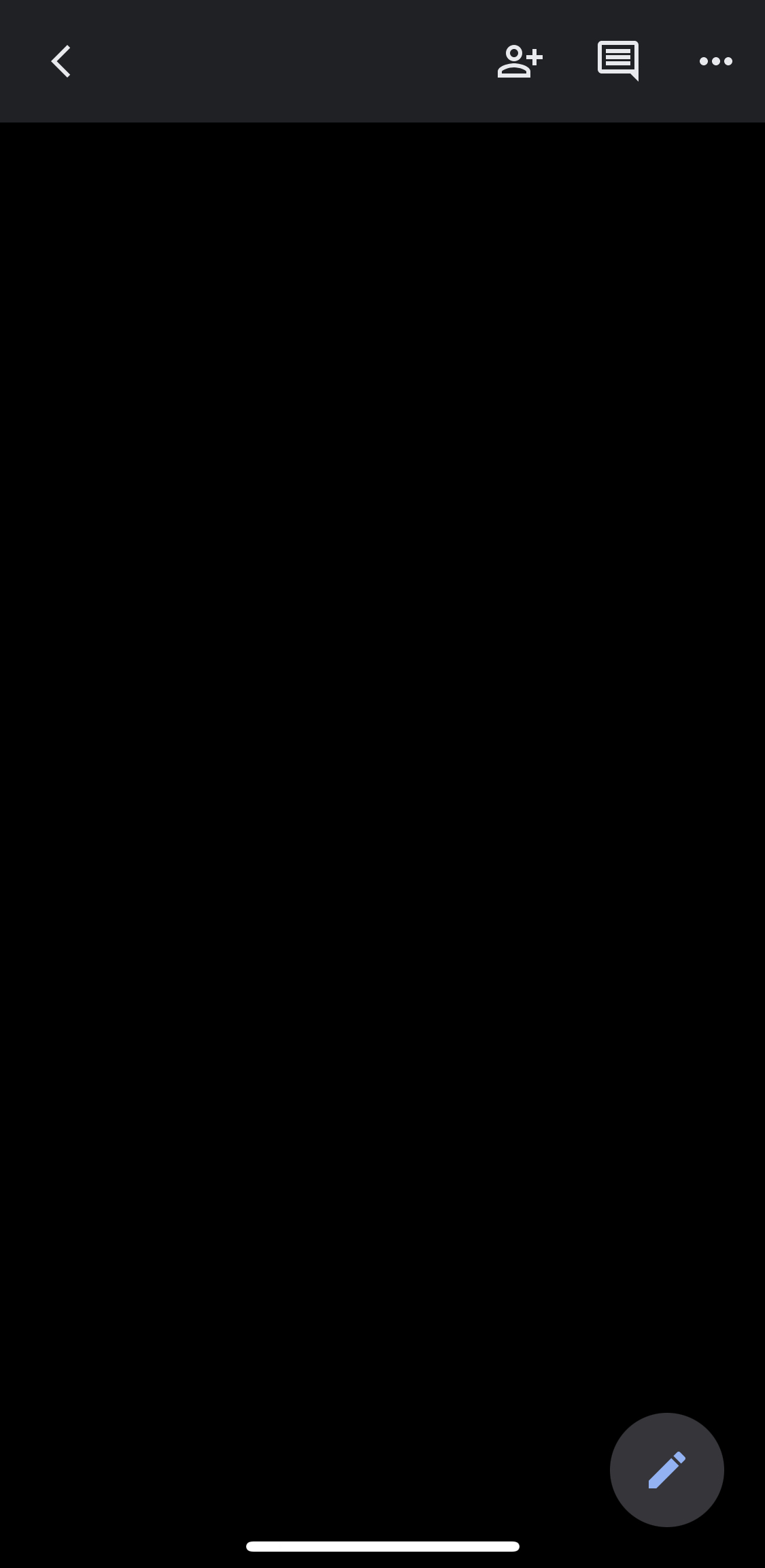 blank google doc on ios showing ellipsis 