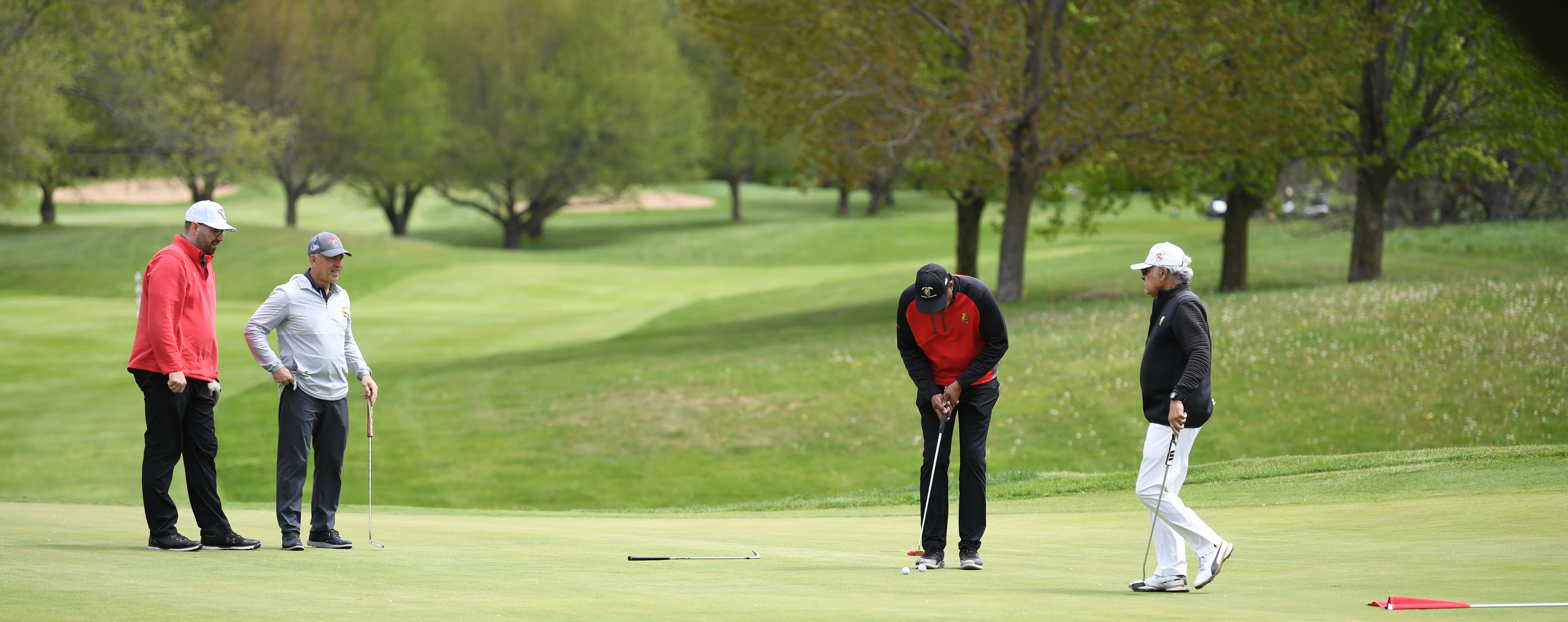Golfers at Katke golf course