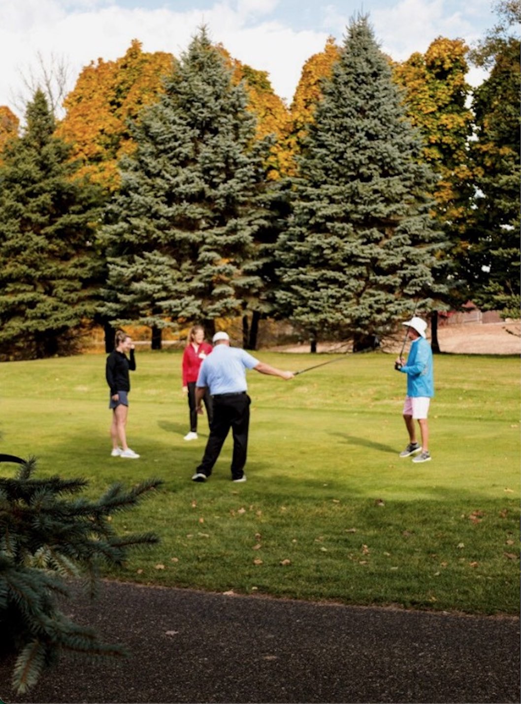 golfers at katke golf course