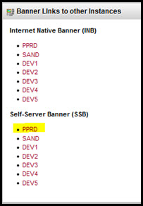 Banner Links to other instances
