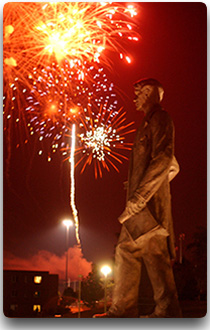 Fireworks next to Woodbridge Ferris