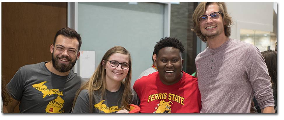 Students on the campus of Ferris State University