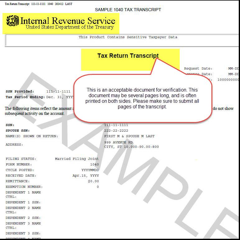 Tax Return Transcript