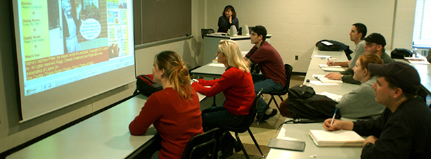 students studying