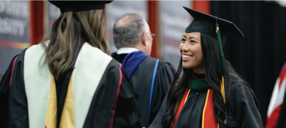 Student at commencement.