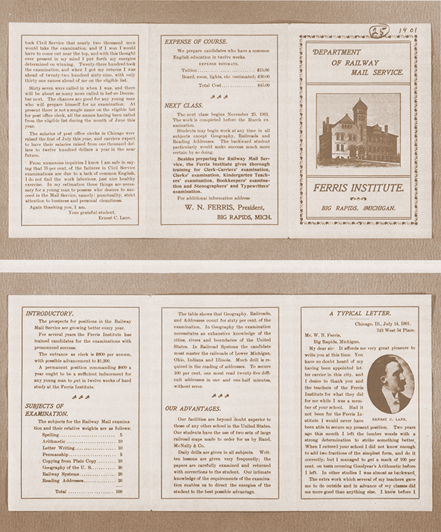 Early Ferris Institute brochure