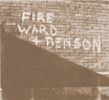 fire Ward painted on building