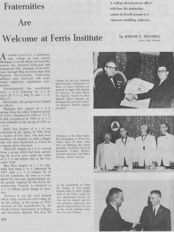 Fraternities welcome at Ferris
