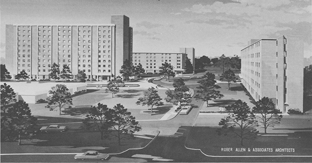 architect's drawing of new dormatories