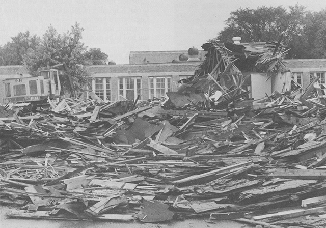 barracks being torn down