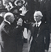 W.N. Ferris takes the oath of office as Governor of Michigan